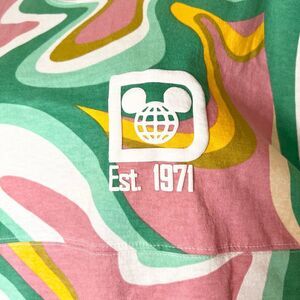 WDW SWIRL Spirit Jersey Adult Walt Disney World Spring Colors XS AOP 3 NWT